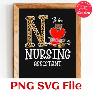 N is for nursing assistant PNG design template