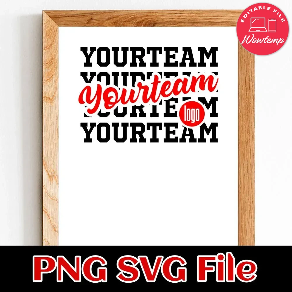 Custom Team name SVG PNG | Wowtemp