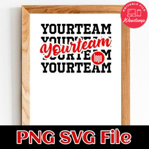 Custom Team name SVG PNG design template