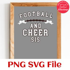 Football and cheer sis Customer Request PNG file template