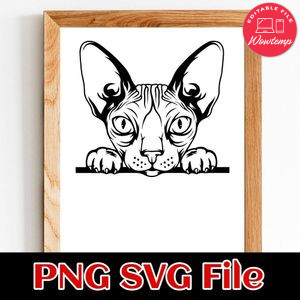 Sphynx PNG SVG file template