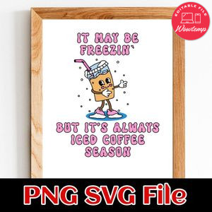 Ice coffee Customer Request PNG file template