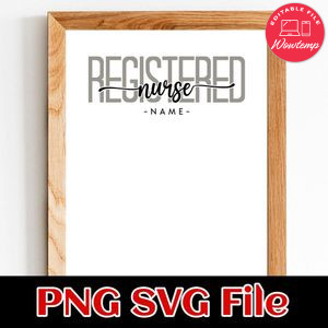 Registered Nurse PNG SVG design template