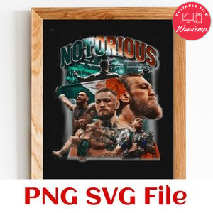 Conor McGregor The Notorious MMA Vintage 90s Customer Request PNG file template