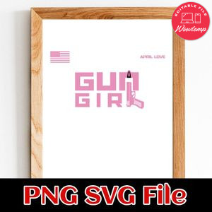 Gun girl Customer Request PNG file template