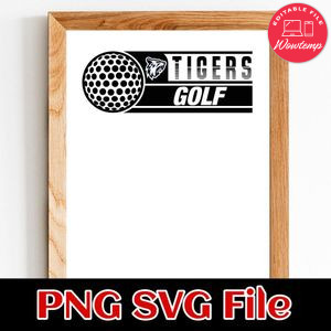 Tigers Golf SVG design template
