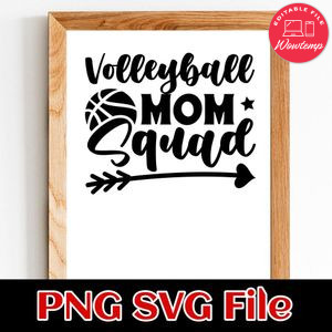 Volleyball Mom Squad PNG SVG design template