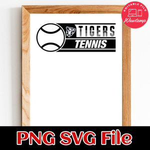 Tigers Tennis SVG design template
