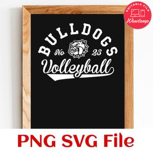 Bulldogs Volleyball Team SVG Customizable