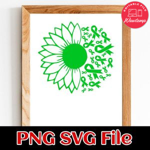 Sunflower Lymphoma SVG PNG Customizable Instant Download