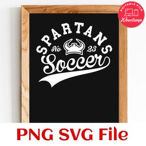 Spartans Soccer Team SVG Customizable