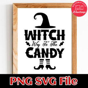 Witch way to the candy SVG PNG design template
