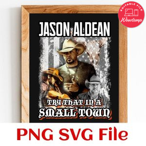 Vintage Aldean Try That In A Small Town SVG PNG design template