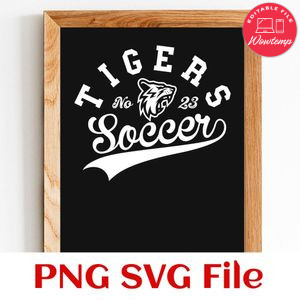 Tigers Soccer Team SVG Customizable