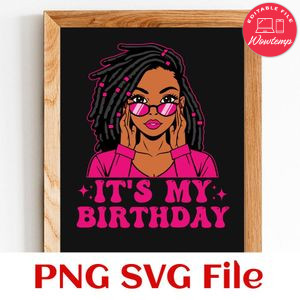 Loc'd Hair Sassy Black Woman Melanin Customer Request PNG file template