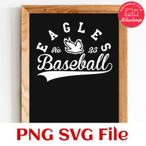 Eagles Baseball Team SVG Customizable