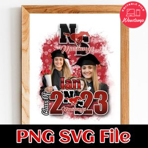 Graduate mustangs PNG design template