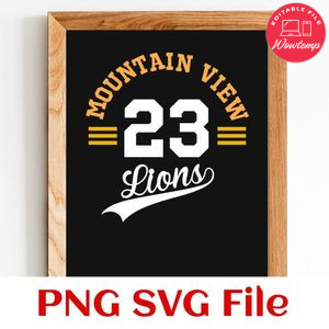 Mountain view lions Customer Request PNG file template