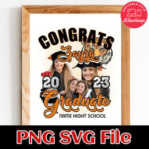 Congrats Graduation Customer Request PNG design template