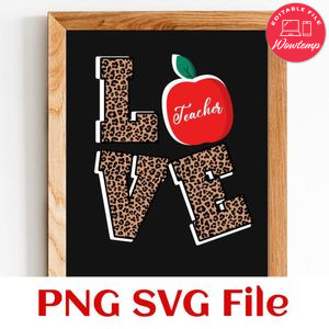 Love teacher christmas Customer Request PNG file template