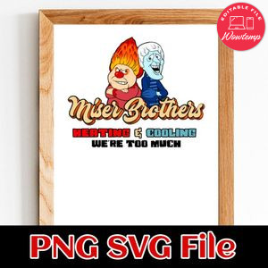 Miser brothers heating and cooling PNG SVG file template