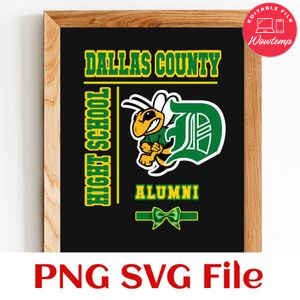 Dallas County Hornets Football Customer Request PNG file template