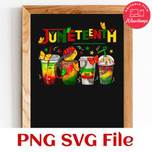 Juneteenth Drink PNG design template