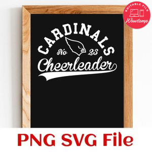 Cardinals Cheerleader Team SVG Customizable