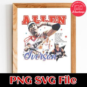 Allen Iverson PNG design template