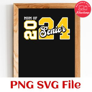 Mom Senior 2024 PNG design template