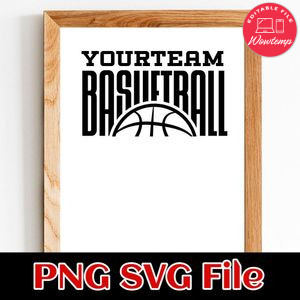 Basketball custom Name PNG SVG design template