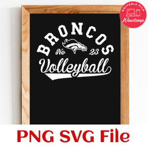 Broncos Volleyball Team SVG Customizable