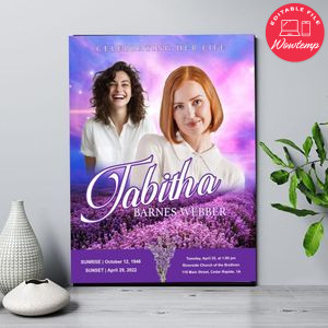 Magazine Obituary Template Customizable Instant Download