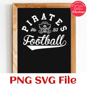 Pirates Football Team SVG Customizable
