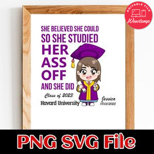 She did PNG design template
