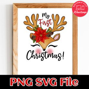 My first christmas PNG design template