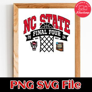 NC State Final Four 2024 Mens SVG PNG Customizable Instant Download