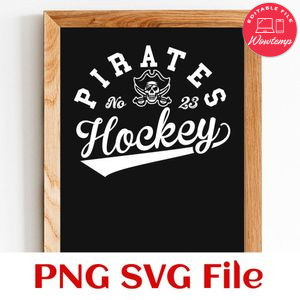 Pirates Hockey Team SVG Customizable
