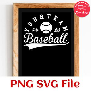 Baseball Team Template SVG Customizable