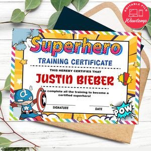 Captain Certificate Template Customizable Instant Download