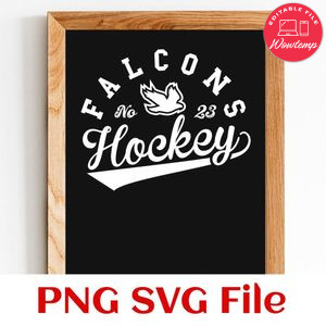 Falcons Hockey Team SVG Customizable