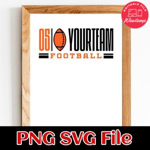 Football Team Sign SVG design template