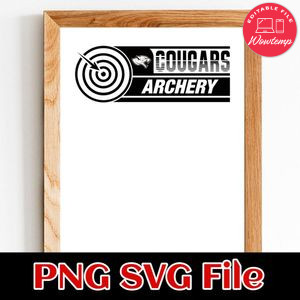 Cougars Archery SVG design template