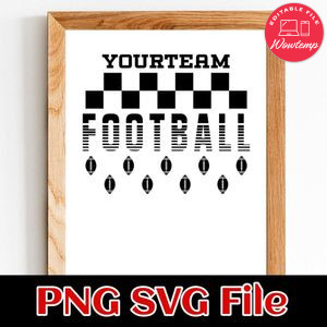 Football Team Banner SVG design template