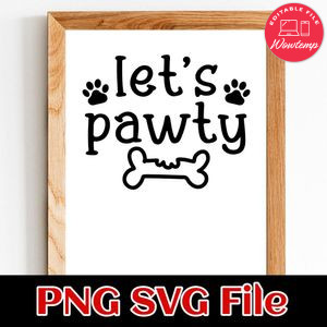 Let's pawty SVG PNG design template