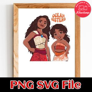 Moana Ocean Sisters Customer Request PNG file template