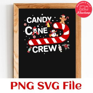 Candy cane crew Customer Request PNG file template