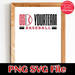 Baseball Team Sign SVG design template