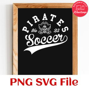 Pirates Soccer Team SVG Customizable