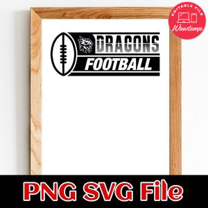 Dragons Football SVG design template